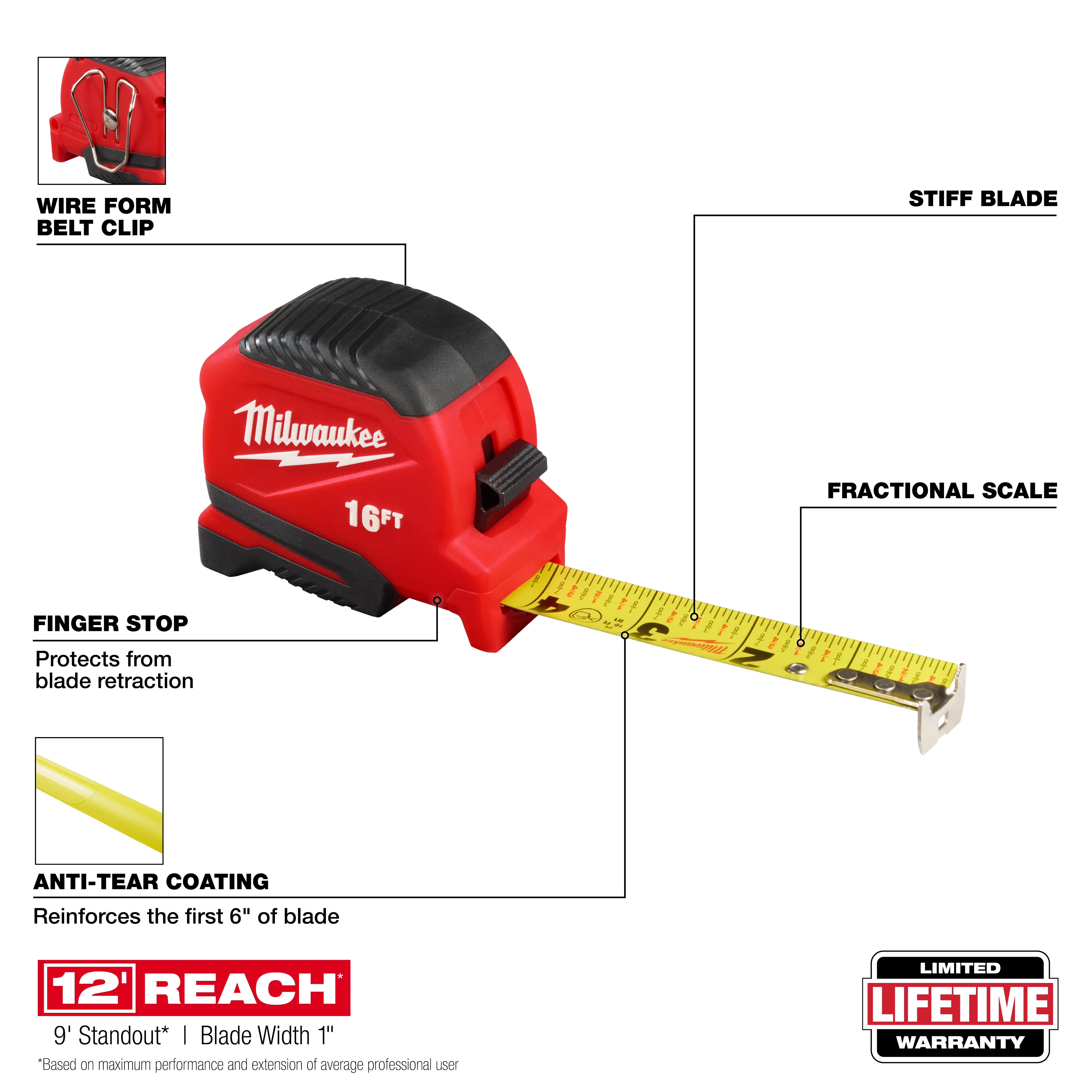 16ft Compact Tape Measure