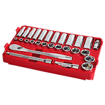 48-22-9481 - 28PC 3/8” SAE Ratchet and Socket Set with PACKOUT™ Low-Profile Compact Organizer