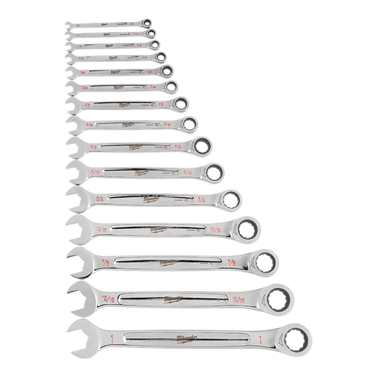 48-22-9416 - 15 pc. Metric Ratcheting Combination Wrench Set