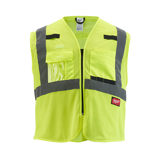 48-73-5111, 48-73-5112, 48-73-5113, 48-73-5114 - Class 2 High Visibility Yellow Mesh Safety Vest - L/XL