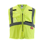 48-73-5111, 48-73-5112, 48-73-5113, 48-73-5114 - Class 2 High Visibility Yellow Mesh Safety Vest - L/XL