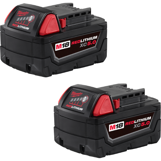 48-11-1852 - M18 REDLITHIUM XC5.0 Extended Capacity Battery Pack, 2 Pack